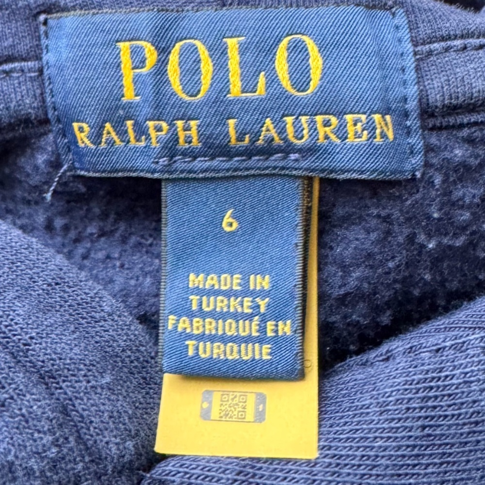 Polo Ralph Lauren Kids Preppy Book Bear Hoodie Scholar Academic Blue Size 6 - Picture 4 of 11